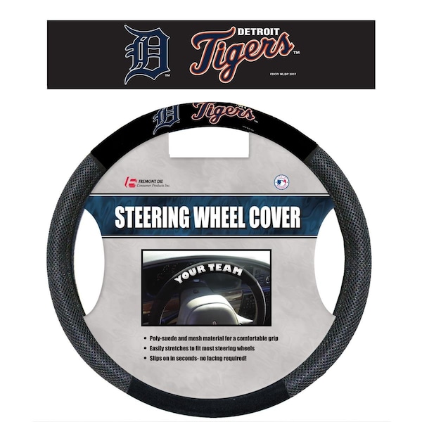 Fremont Die Consumer Products Detroit Tigers Steering Wheel Cover Mesh Style 2324568535 - main